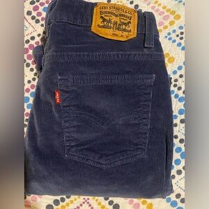 Levi's 511 Slim Straight Corduroys Vintage Blue Skinny Pants
